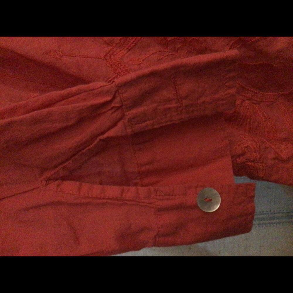 Soft Surroundings Boho Button Down Embroidered Bl… - image 6